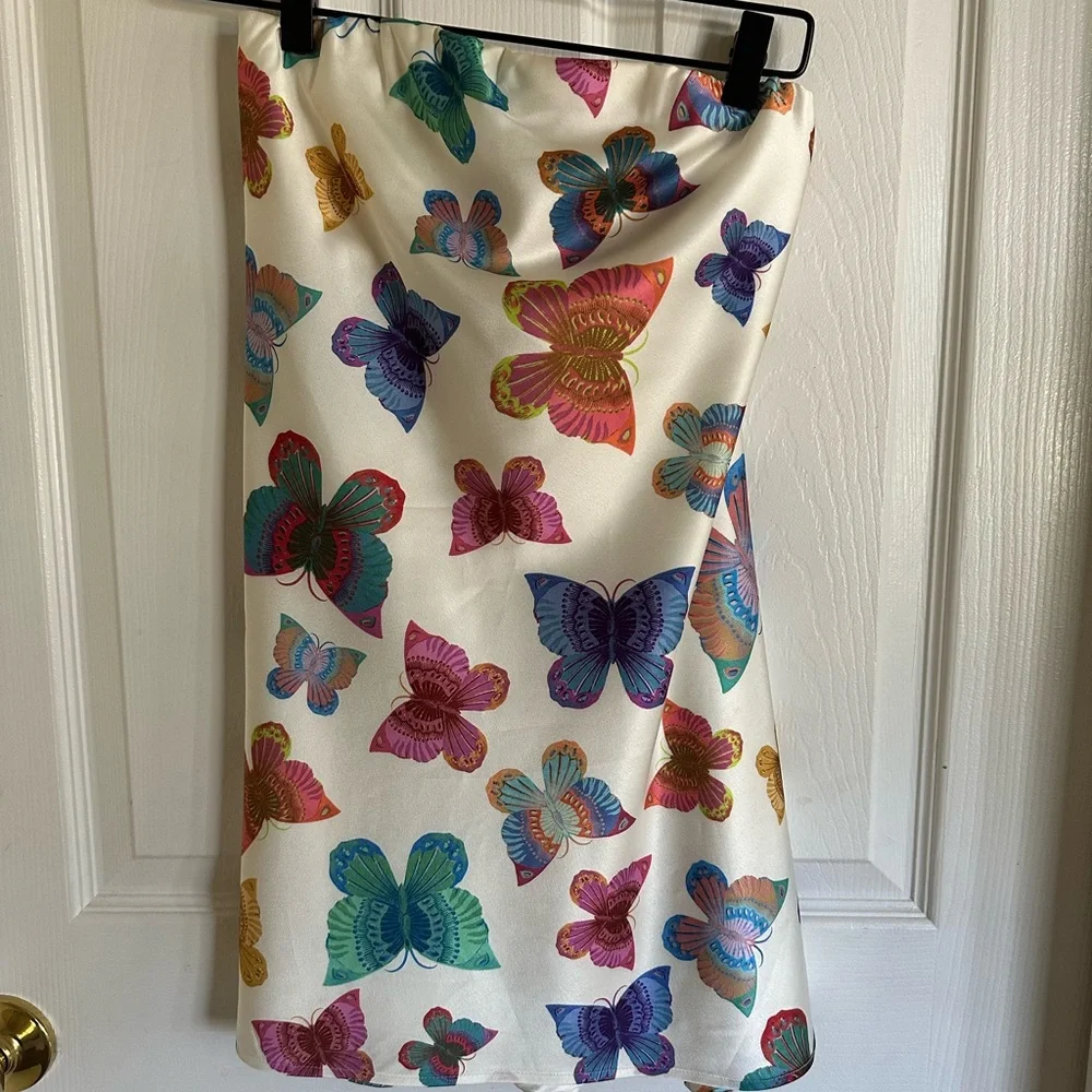 Show Me Your MuMu Strapless Butterfly Dress - Multicolor - Picture 2 of 4